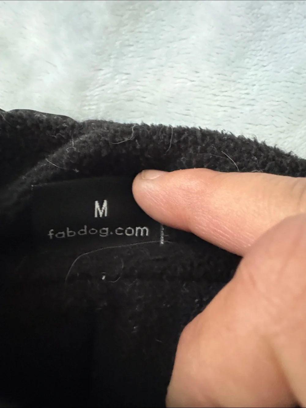 Fab dog black quilted
